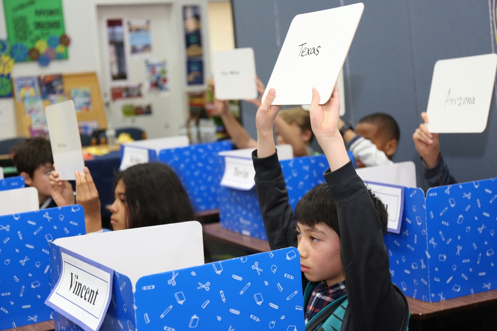 Elementary students compete in school-wide geographic bee