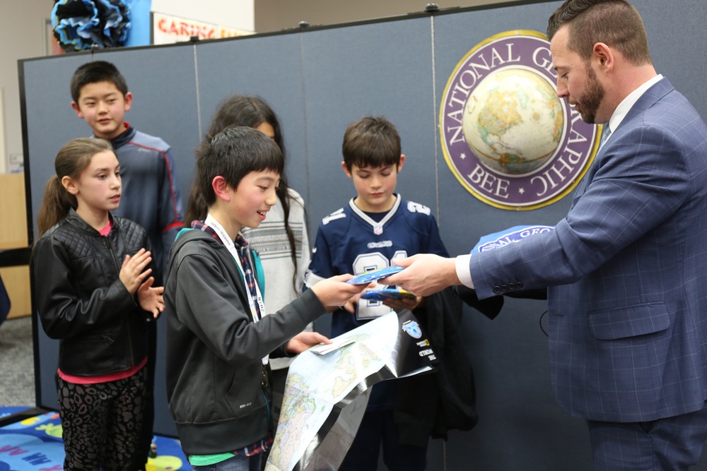 Elementary students compete in school-wide geographic bee