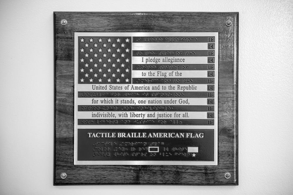 American Braille Tactile Flag in Arlington National Cemetery Welcome Center