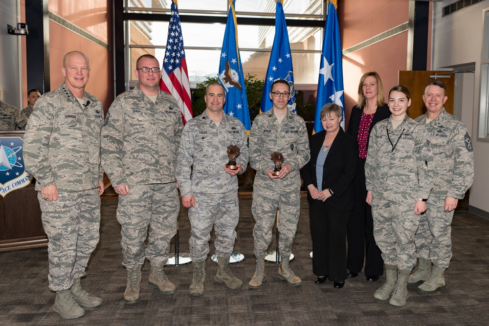 HQ Air Force Space Command Quarterly Award Winners