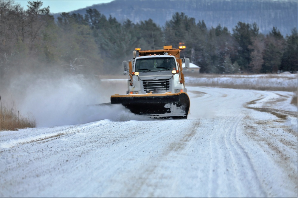 Range road snow removal at Fort McCoy
