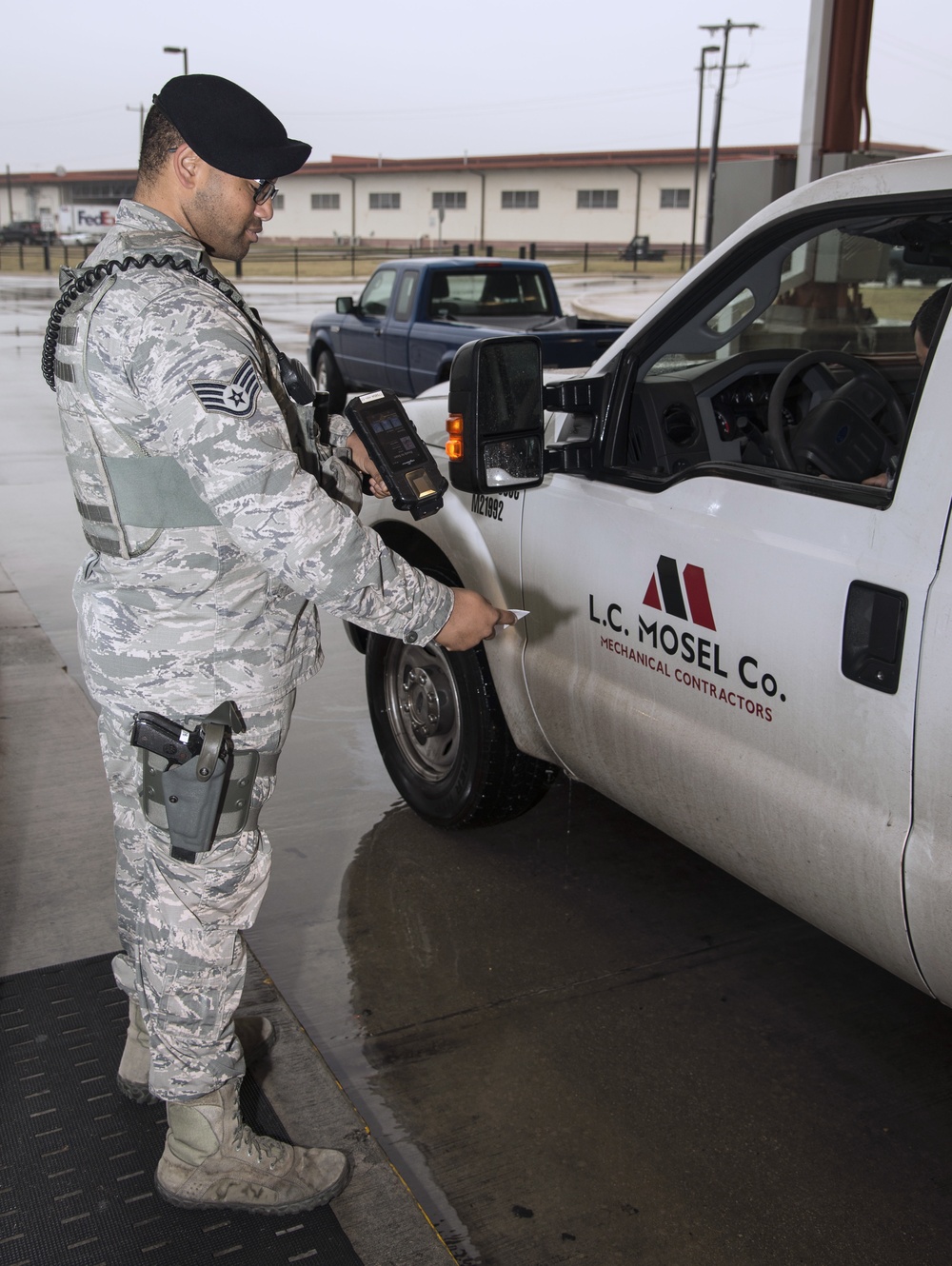 502nd Security Forces Squadron Personnel conducts installation safety check