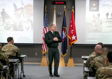 Senior logistician encourages officers to go to next leadership level