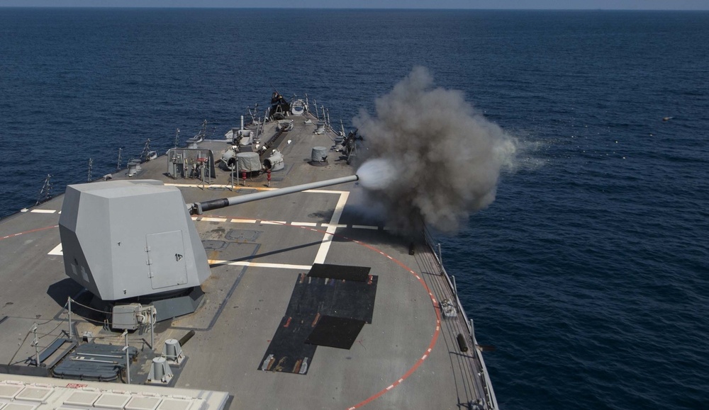 USS Sampson Shoot 5-inch Gun