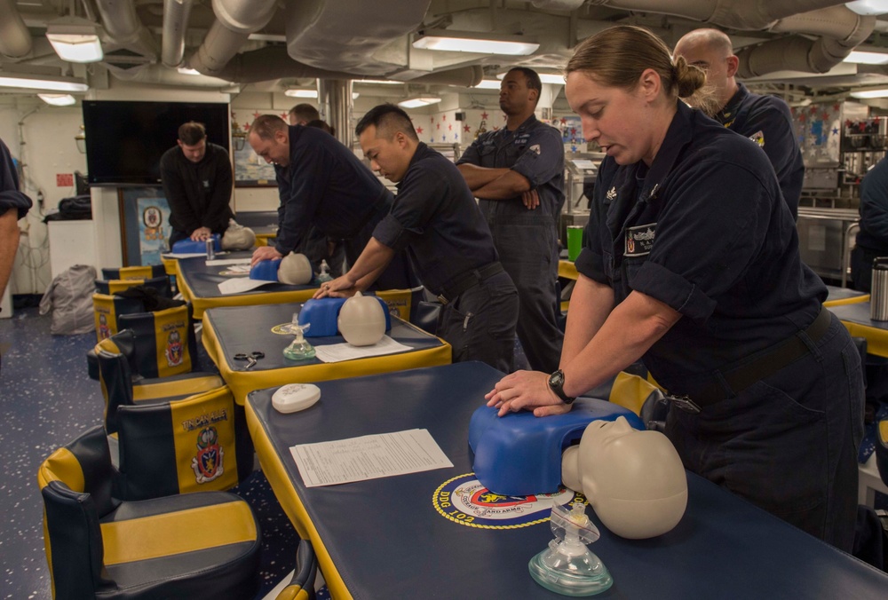 USS Sampson Reviews CPR