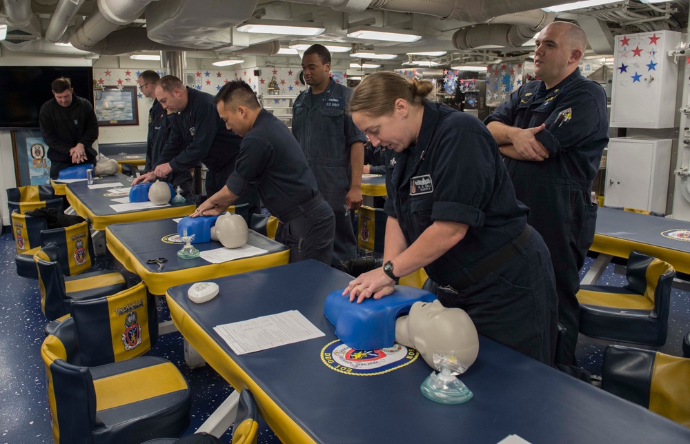 USS Sampson Reviews CPR