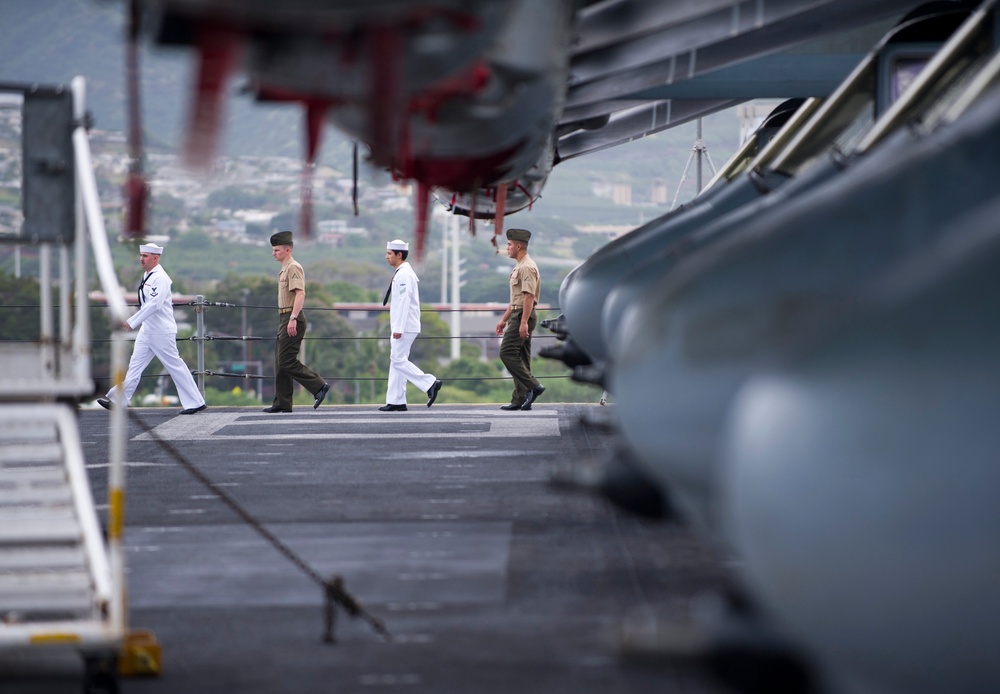 USS America Departs Pearl Harbor