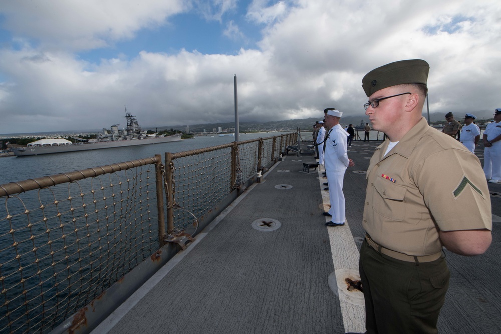 USS Pearl Harbor departs Pearl Harbor