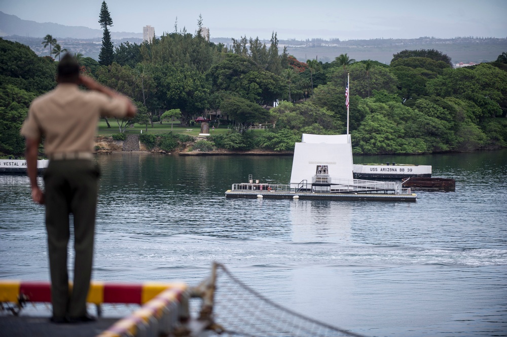 USS America Departs Pearl Harbor