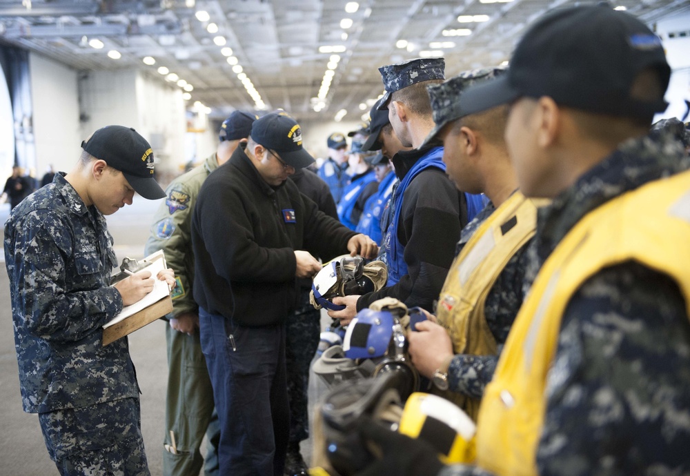 GHWB is the flagship of Carrier Strike Group (CSG) 2, which is comprised of the staff of CSG-2; GHWB; the nine squadrons and staff of Carrier Air Wing (CVW) 8; Destroyer Squadron (DESRON) 22 staff and guided-missile destroyers USS Laboon (DDG 58) and USS