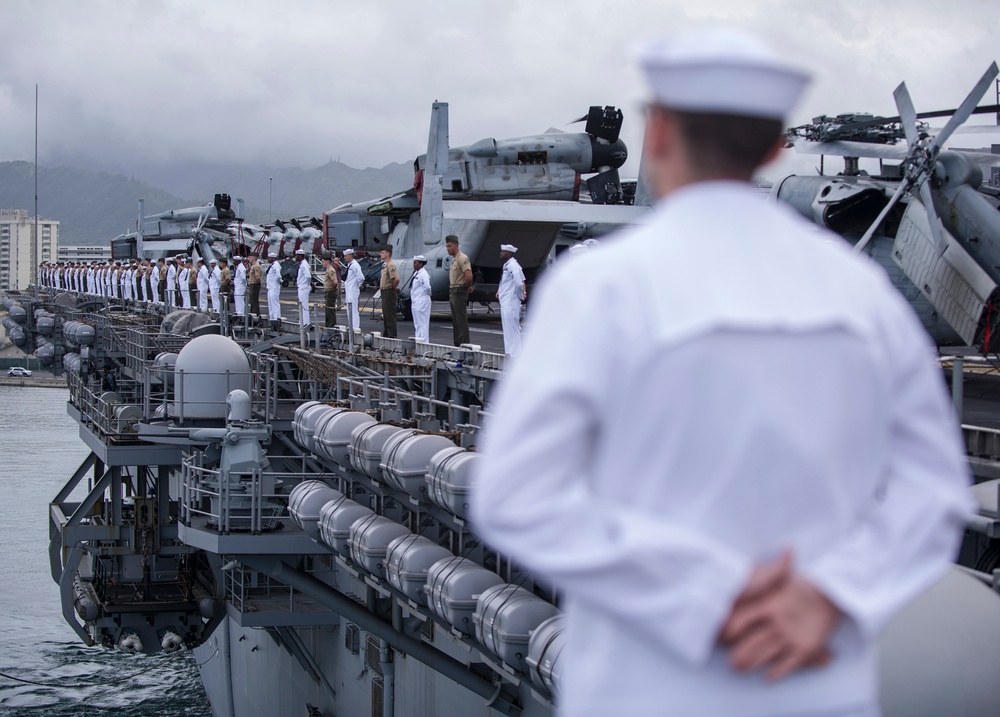 USS America Departs Pearl Harbor