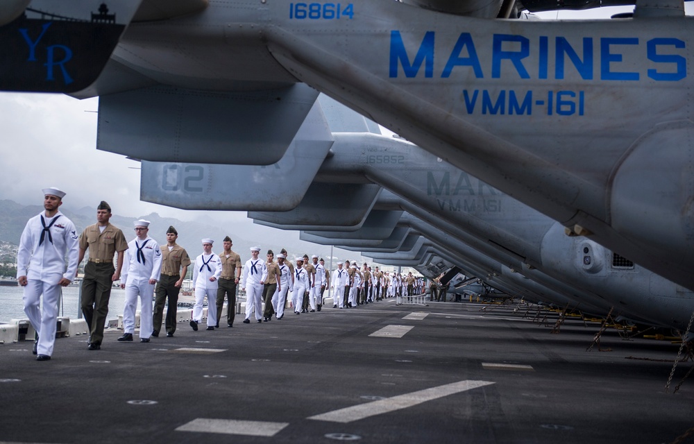 USS America Departs Pearl Harbor