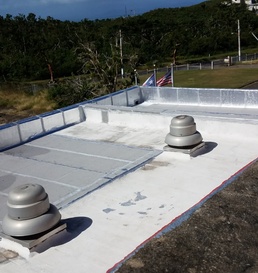 Completed temporary roof