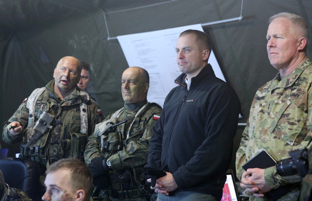 U.S. Army Europe and Polish DV visit during Allied Spirit VIII