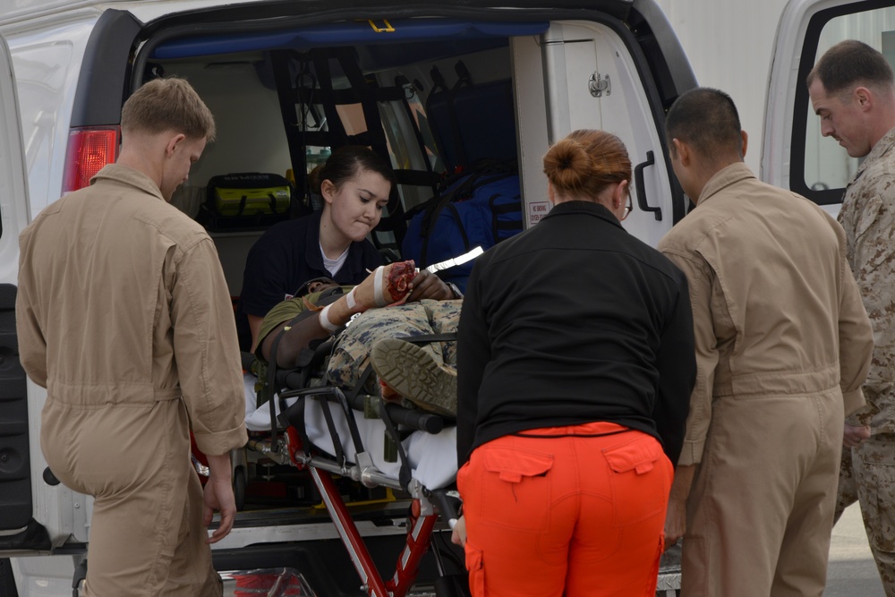 : NASSIG Hospital, SPMAGTF-CR-AF Forward Resuscitative Surgical Suite participate in mass casualty drill
