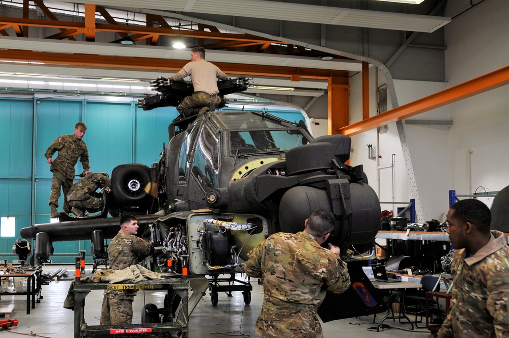 AH-64 Apache Helicopter 500 Hours Phase Maintenance