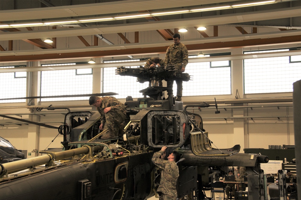 AH-64 Apache Helicopter 500 Hours Phase Maintenance