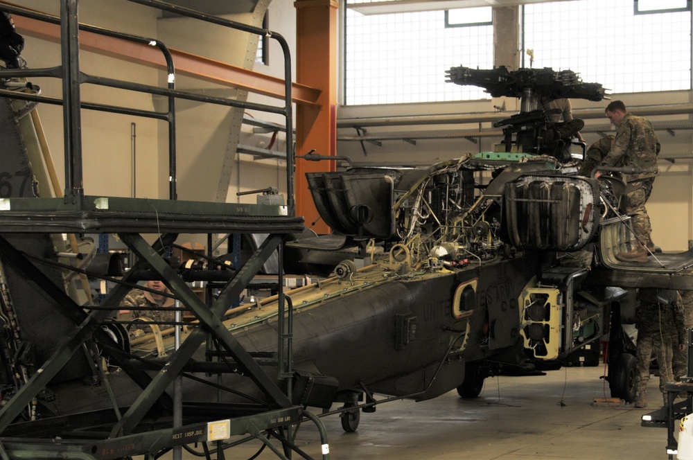 AH-64 Apache Helicopter 500 Hours Phase Maintenance