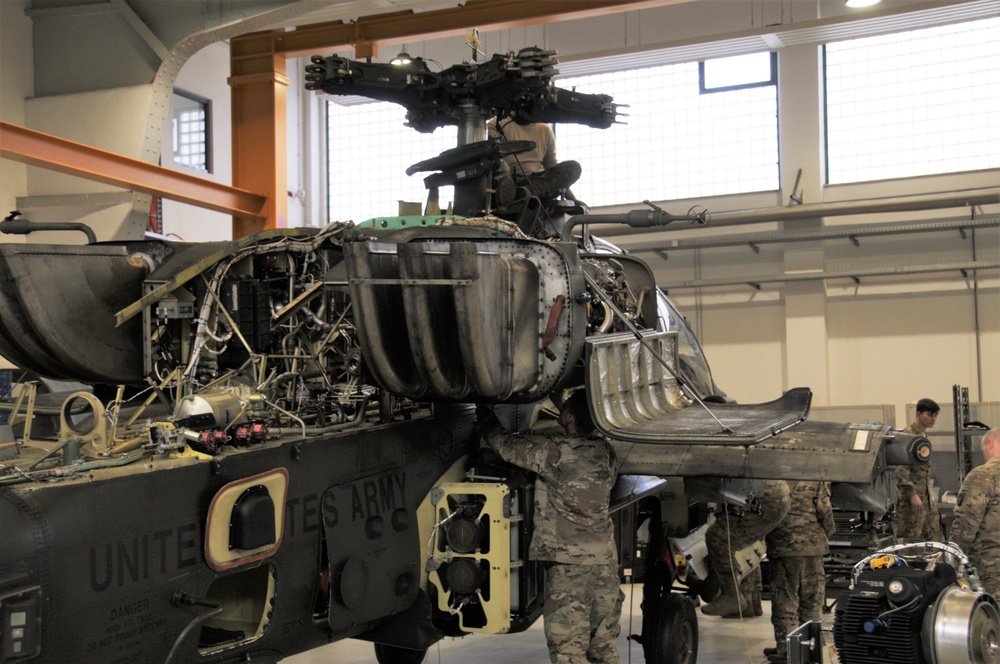 AH-64 Apache Helicopter 500 Hours Phase Maintenance