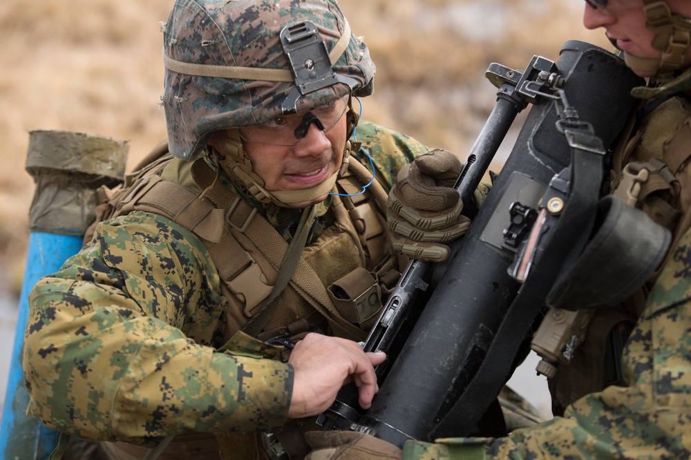 1st Battalion, 2nd Marines attack the platoon range