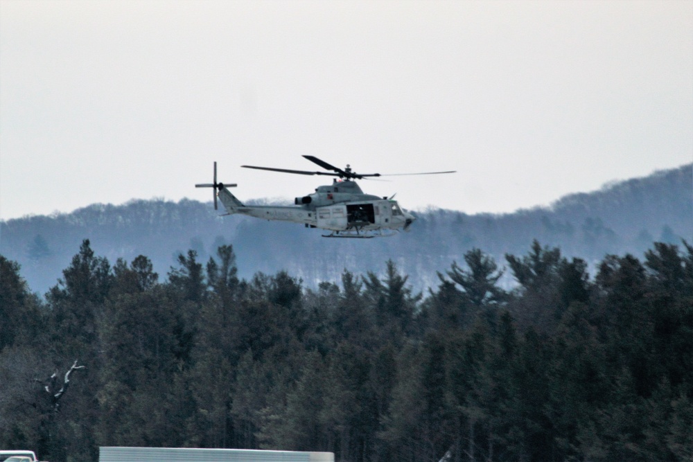 Ullr Shield 2018: Marines operate UH-1Y Venom helicopters during training at Fort McCoy
