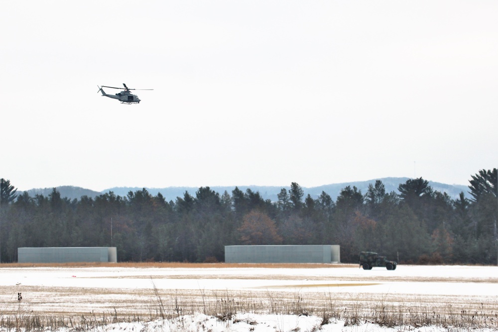Ullr Shield 2018: Marines operate UH-1Y Venom helicopters during training at Fort McCoy