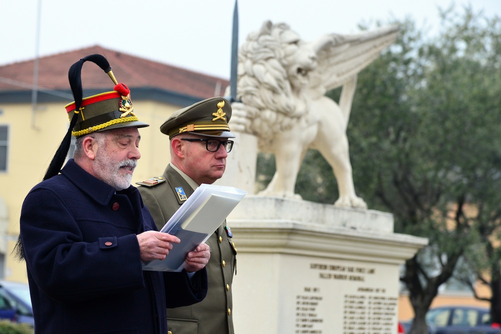 Centenary Commemoration Death of Major Carlo Ederle, Vicenza, Italy, Jan. 26, 2018.