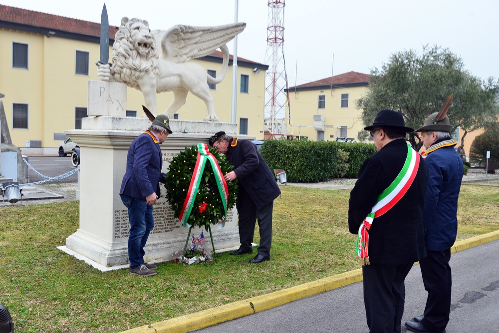 Centenary Commemoration Death of Major Carlo Ederle, Vicenza, Italy, Jan. 26, 2018.