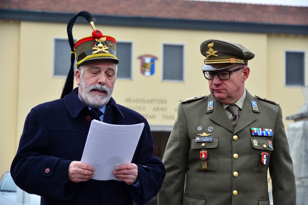 Centenary Commemoration Death of Major Carlo Ederle, Vicenza, Italy, Jan. 26, 2018.