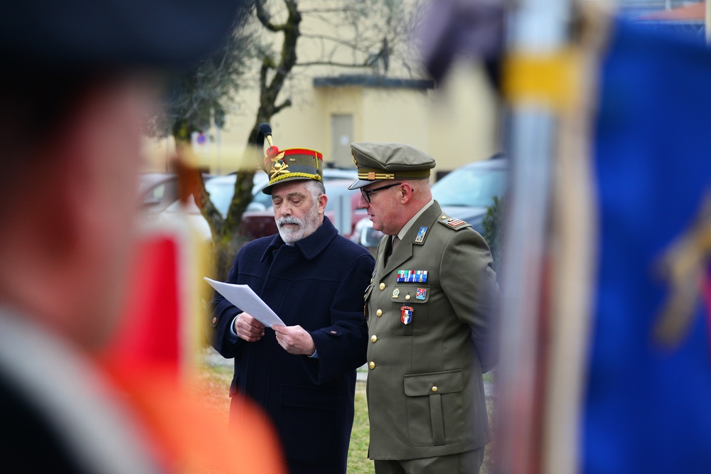 Centenary Commemoration Death of Major Carlo Ederle, Vicenza, Italy, Jan. 26, 2018.