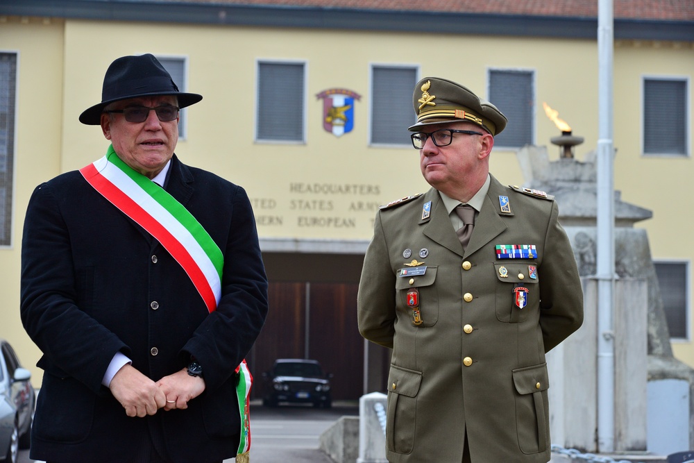 Centenary Commemoration Death of Major Carlo Ederle, Vicenza, Italy, Jan. 26, 2018.