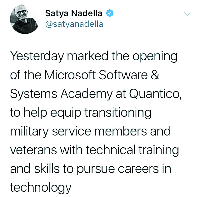 Marine Corps Base Quantico welcomes Microsoft Software and Systems Academy into the Voluntary Education Center program