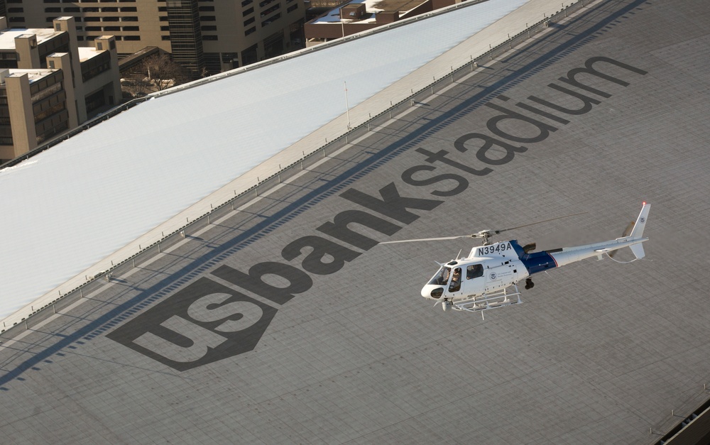 CBP Air and Marine Operations conducts flight ops in advance of Super Bowl LII