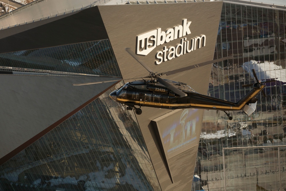 CBP Air and Marine Operations conducts flight ops in advance of Super Bowl LII