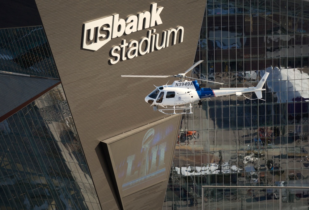 CBP Air and Marine Operations conducts flight ops in advance of Super Bowl LII