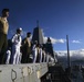 USS San Diego (LPD 22) Sailors and Marines Man the Rails