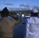 USS San Diego (LPD 22) Sailors and Marines Render Honors to the Arizona Memorial