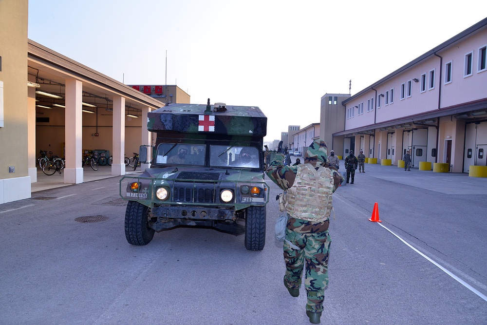 CBRN contaminated casualties training of Caserma Del Din Vicenza January 29, 2018