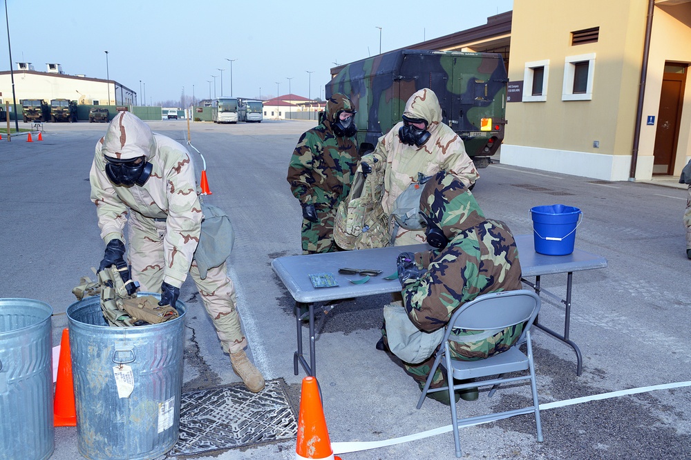 CBRN contaminated casualties training of Caserma Del Din Vicenza January 29, 2018