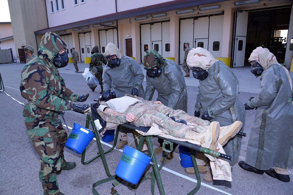 CBRN contaminated casualties training of Caserma Del Din Vicenza January 29, 2018