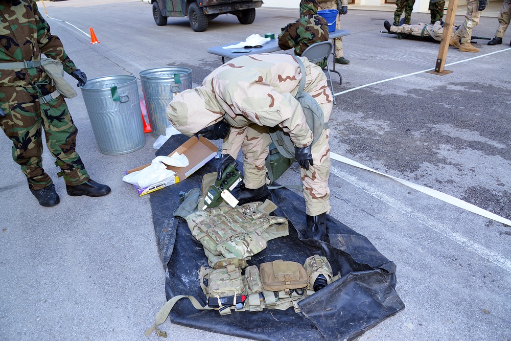 CBRN contaminated casualties training of Caserma Del Din Vicenza January 29, 2018