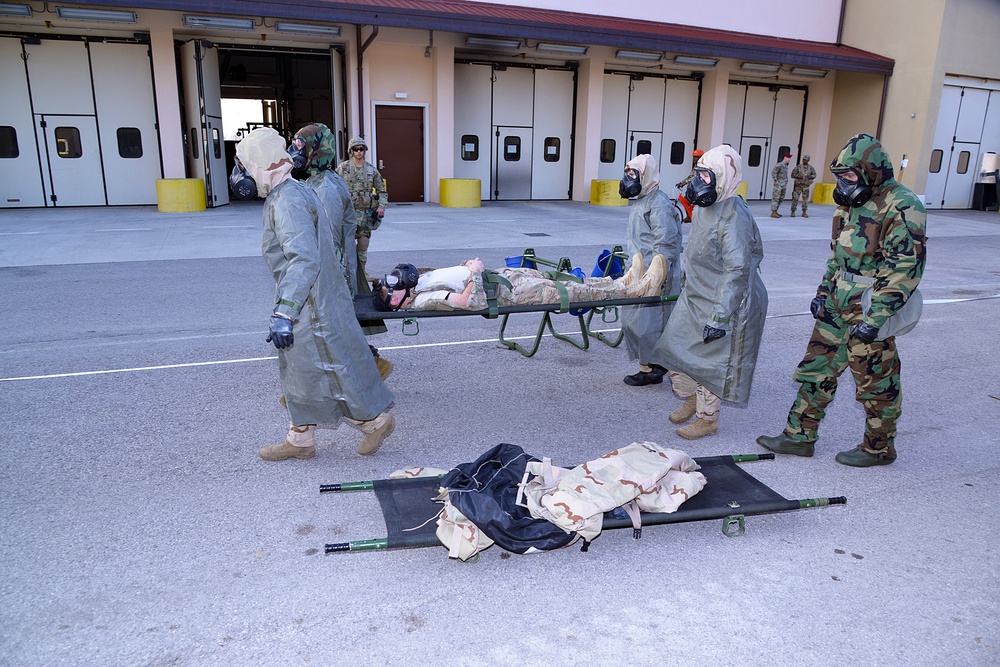 CBRN contaminated casualties training of Caserma Del Din Vicenza January 29, 2018