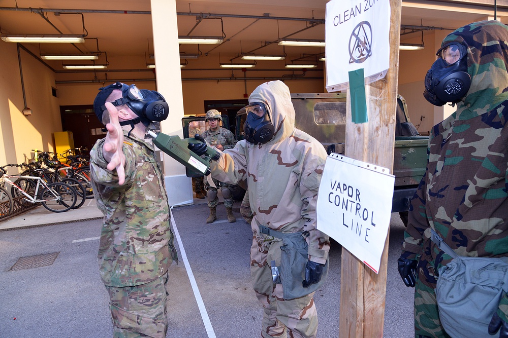 CBRN contaminated casualties training of Caserma Del Din Vicenza January 29, 2018