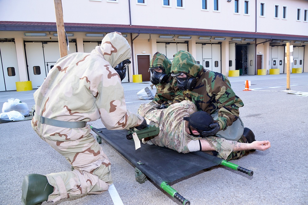 CBRN contaminated casualties training of Caserma Del Din Vicenza January 29, 2018