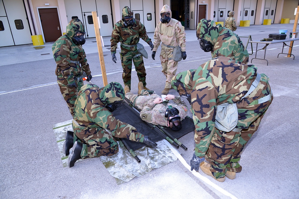 CBRN contaminated casualties training of Caserma Del Din Vicenza January 29, 2018