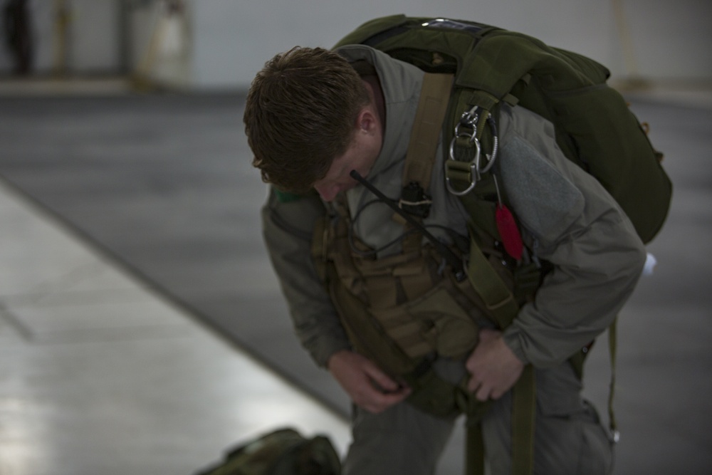 U.S. Marines with 2d Reconnaissance Bn. conduct parachute operations