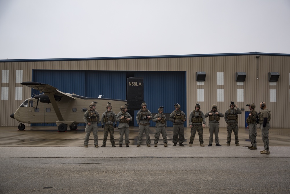 U.S. Marines with 2d Reconnaissance Bn. conduct parachute operations