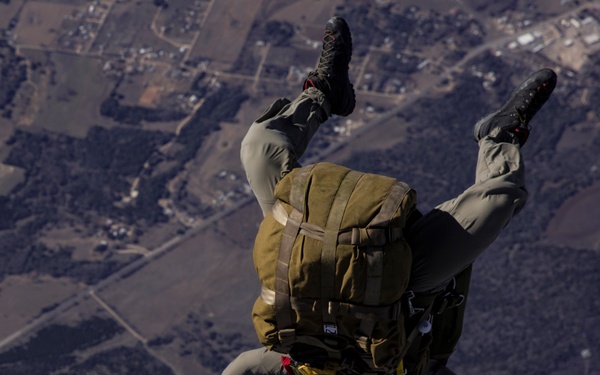 U.S. Marines with 2d Reconnaissance Bn. conduct parachute operations