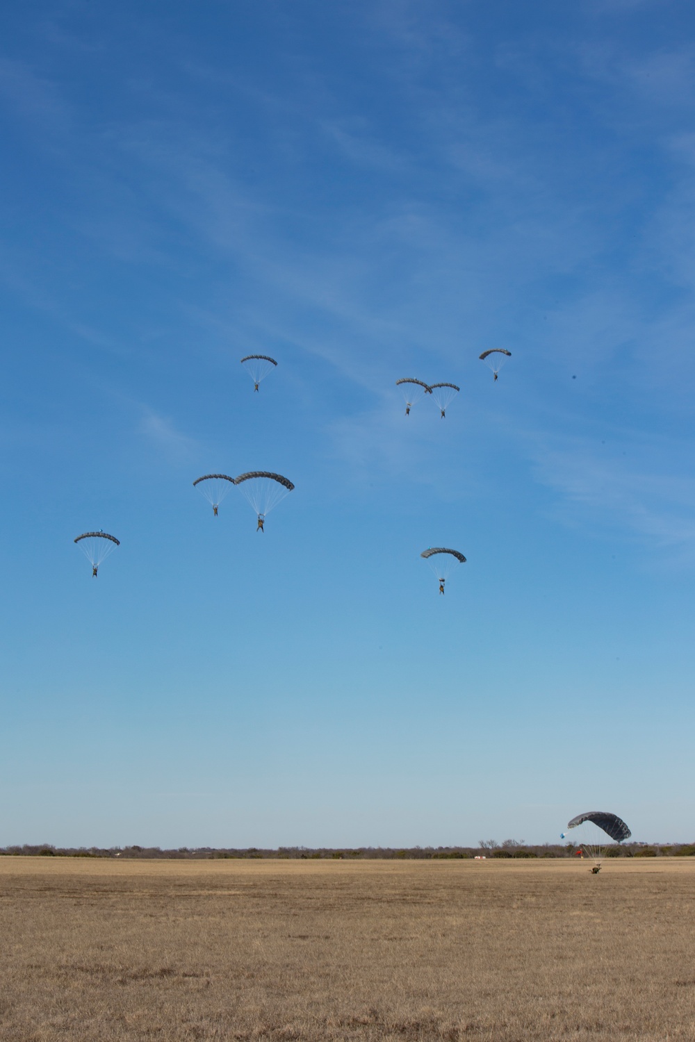 U.S. Marines with 2d Reconnaissance Bn. conduct parachute operations