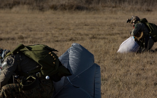 U.S. Marines with 2d Reconnaissance Bn. conduct parachute operations